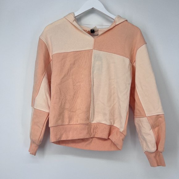 Universal Thread Women's Long Sleeve Pullover Patchwork Hoodie Orange XSmall NWT - Picture 2 of 5